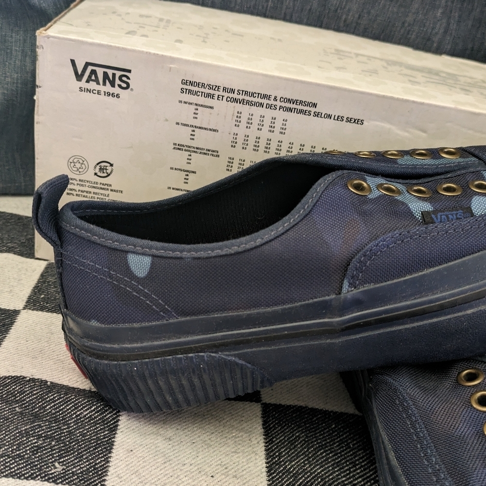 Vans Authentic HF Dress Blues Navy Camo Women 9.5 VNOA3MU1UL5108 Cap Toe NWT - Picture 5 of 10